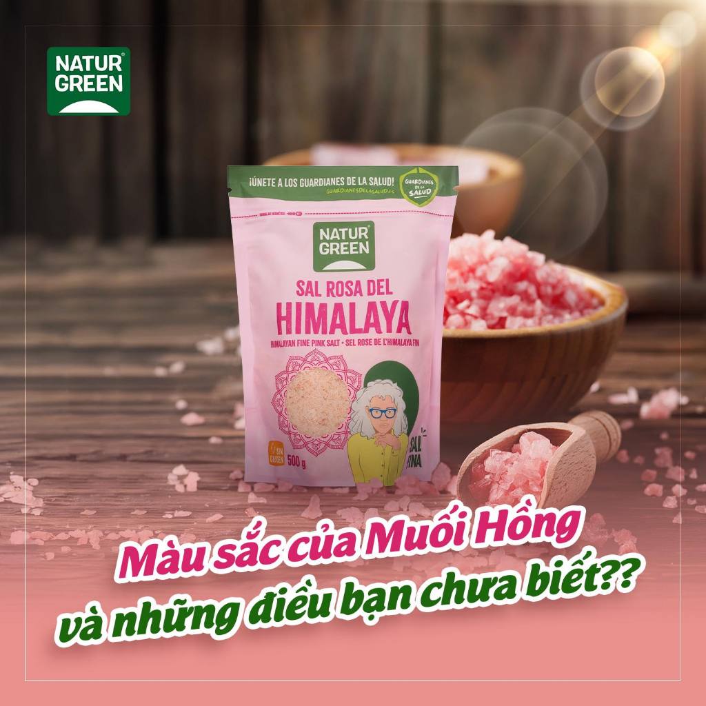 Muối hồng Himalaya NaturGreen nhập nguyên túi từ Tây Ban Nha