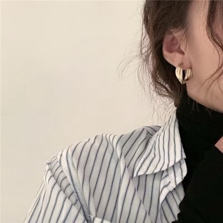 IK Khuyên Tai Kim Loại Vàng Hình Tròn Khoen Tròn Sang Trọng Thanh Lịch T31