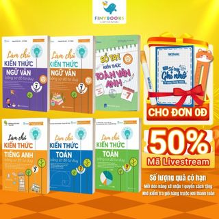 Sách - Tham khảo Lớp 7 - Combo Sổ Tay Và Làm Chủ Kiến Thức Bằng Sơ Đồ Tư Duy Toán - Ngữ Văn - Tiếng Anh Lớp 7 - TKBooks