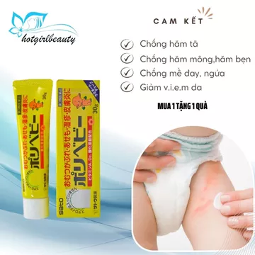 Kem hăm cho bé Sato kem chống hăm tã bẹn mông cho bé giảm vi/êm da mề đay phát ban n/ấm ngứa côn trùng cắn
