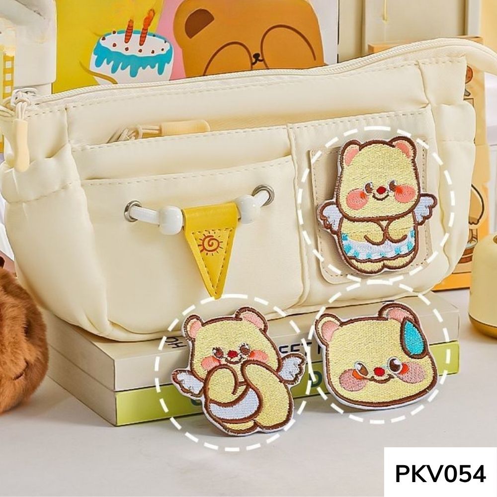 Túi đựng bút , bóp viết nhiều ngăn phô mai dễ thương vừa máy tính kèm hình dán cute PKV054 gagastore