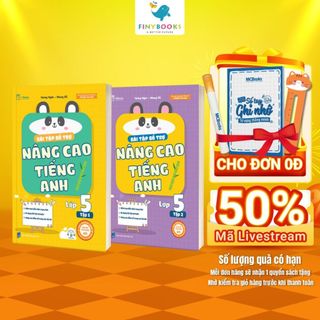 Sách - Tham khảo lớp 5 - Combo Bài Tập Bổ Trợ Nâng Cao Tiếng Anh Lớp 5 (Tập 1+Tập 2) - TKBooks