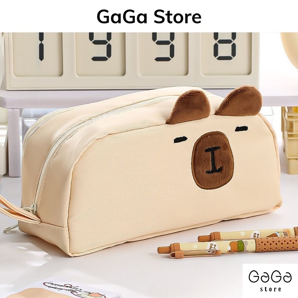Túi đựng bút , túi để đồ make up  gấu dễ thương - bóp viết học sinh văn phòng phẩm PKV050 gagastore