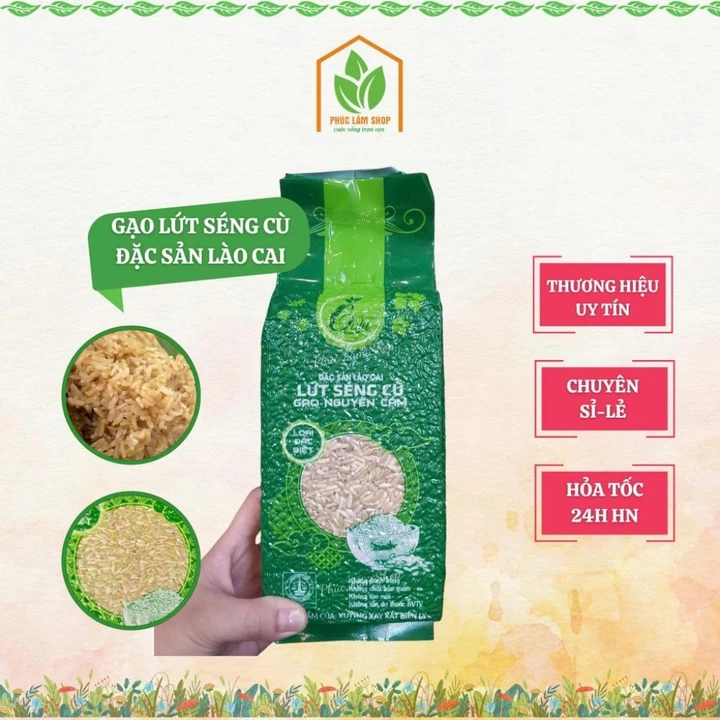 Gạo lứt séng cù, gạo lứt nương dẻo đặc sản Lào Cai loại đặc biệt chất lượng cao hàng chuẩn loại 1