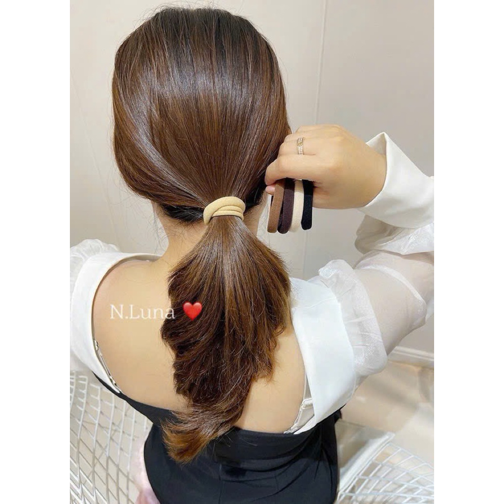 Hộp 20 dây chun buộc tóc loại to mềm