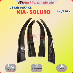 Vè che mưa xe Kia Soluto đời 2019 - HIỆN NAY - Nhựa Đen Thái cao cấp, dày dặn, sáng bóng