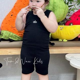 S237-[CÓ SIZE LỚN][tomnaukid] Set đùi Alo cho bé gái chất Zip Cotton size từ 9-34Kg