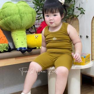 S237-[CÓ SIZE LỚN][tomnaukid] Set đùi Alo cho bé gái chất Zip Cotton size từ 9-34Kg