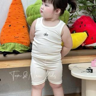 S237-[CÓ SIZE LỚN][tomnaukid] Set đùi Alo cho bé gái chất Zip Cotton size từ 9-34Kg