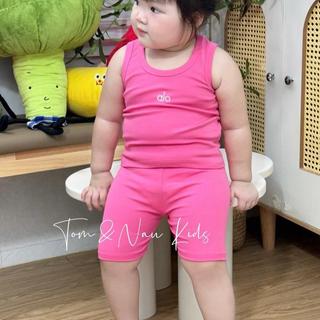 S237-[CÓ SIZE LỚN][tomnaukid] Set đùi Alo cho bé gái chất Zip Cotton size từ 9-34Kg
