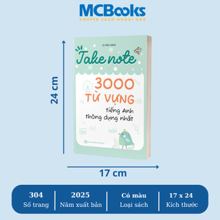 Sách - Take Note 3000 từ vựng tiếng Anh thông dụng nhất - MCBooks Chính Hãng