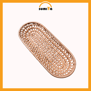Khay mây tre bầu dục để bánh mì bánh ngọt trái cây, decor trang trí mây tre đan thủ công - SUMIYA