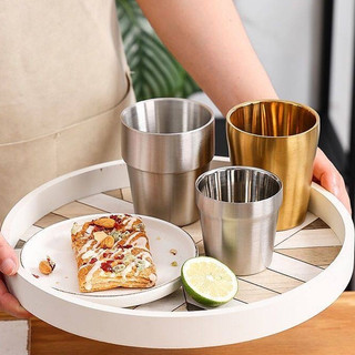 Ly ngấn inox 304 Hai Lớp Cốc Uống Bia Bằng Chubby Chef Họa Tiết Kim Cương đơn giản sang trọng và an toàn cho sức khỏe