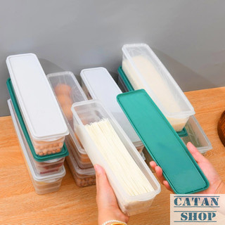 Hộp Đựng Thực Phẩm, Hộp Mì Ý Nhựa Trong Suốt Nắp Kín Chống Ẩm Mốc Bảo Quản Khô Ráo