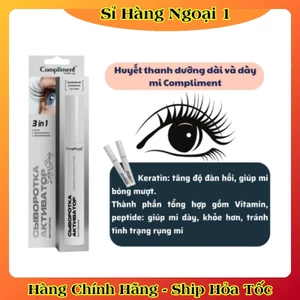 Tinh chất Dưỡng mi, lông mày Compliment 3in1 giúp mi dài, khỏe, giảm gãy rụng 12ml của Nga