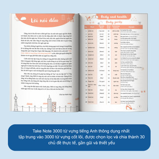 Sách - Take Note 3000 từ vựng tiếng Anh thông dụng nhất - MCBooks Chính Hãng