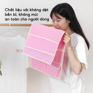 Túi Treo Đồ Lót Tất 2 Mặt Đựng Quần Áo Lót Tất Vớ Đồ Dùng 2 Mặt Móc Treo Xoay 360 Độ