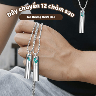 Dây Chuyền Nước Hoa 12 Chòm Sao Chất Liệu Thép Titan, Vòng Cổ Lưu Hương Nước Hoa Life Plus - VC01
