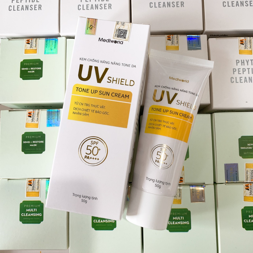 Kem chống nắng Mediworld Make Up Uv Shield Tone Up Sun Cream 50g