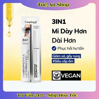 Dưỡng mi, lông mày Compliment 3in1 giúp mi dài, khỏe, giảm gãy rụng 12ml của Nga
