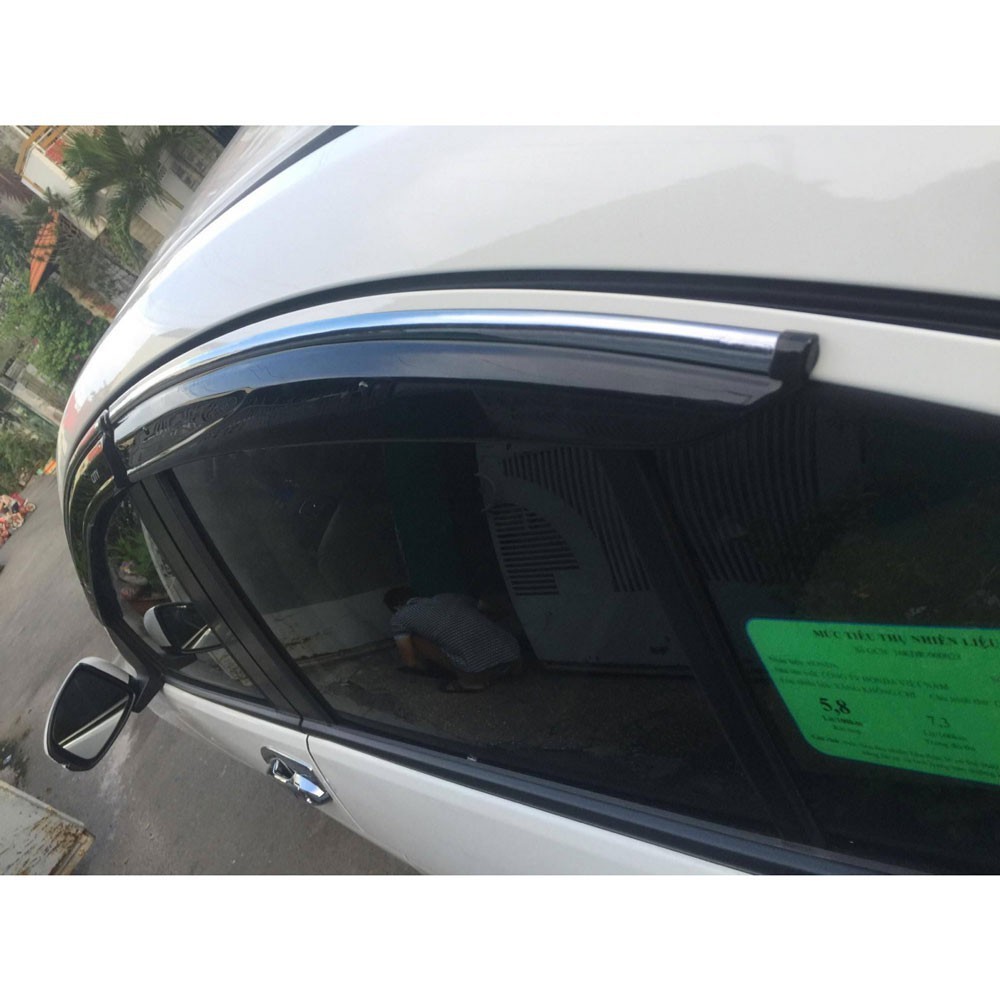 Vè che mưa xe Honda City đời 2011 - 2013, 2015 - 2020, 2021 - 2025 Chỉ Mạ Crom cao cấp, vừa khít 4 cánh cửa