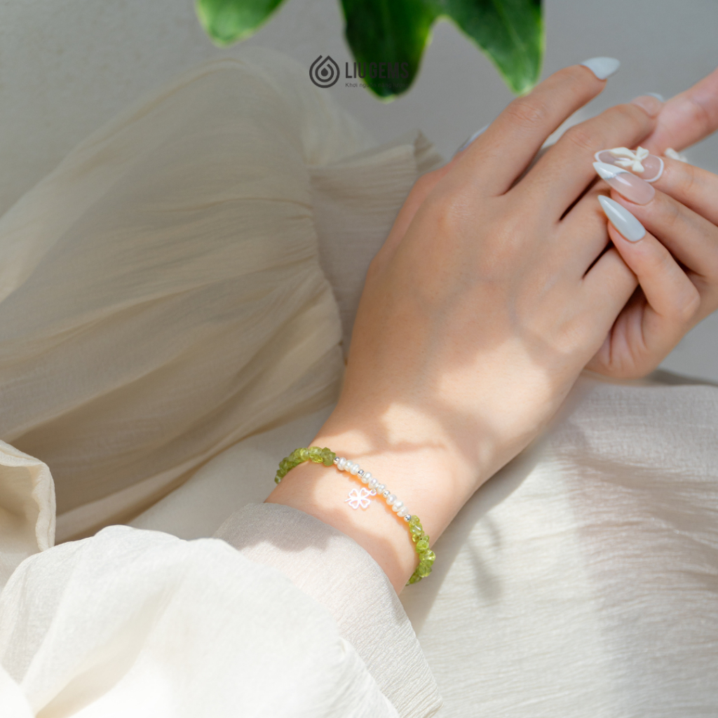 Vòng Tay Đá Thô Liugems Seaside Summer Mix Ngọc Trai Nước Ngọt Vibe Mùa Hè Năng Động VTDT05