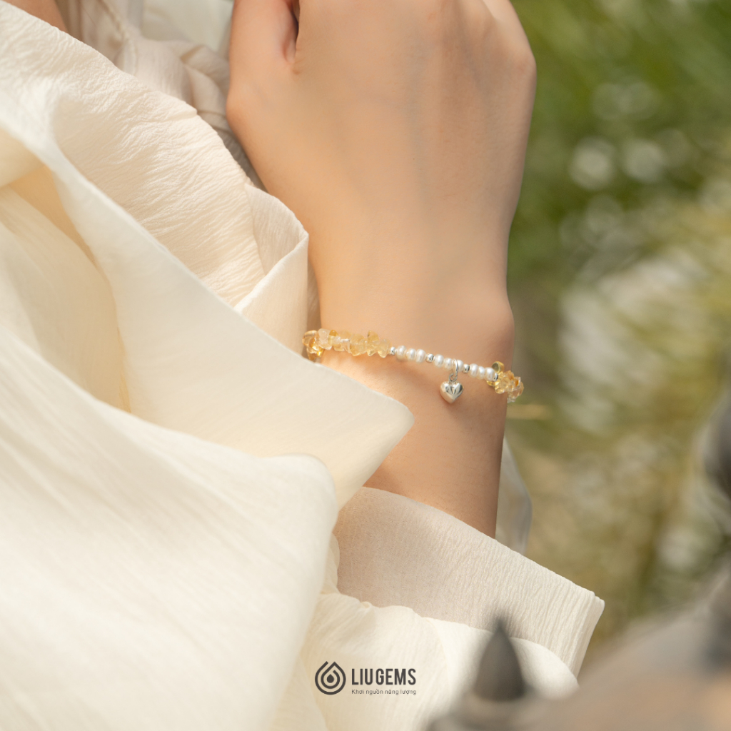 Vòng Tay Đá Thô Liugems Seaside Summer Mix Ngọc Trai Nước Ngọt Vibe Mùa Hè Năng Động VTDT05