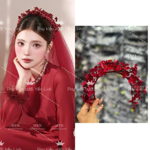 🎉🎉🎉Bờm hoa cài tóc cô dâu Handmade-TT1215|PHUKIENCUOIYENLINH