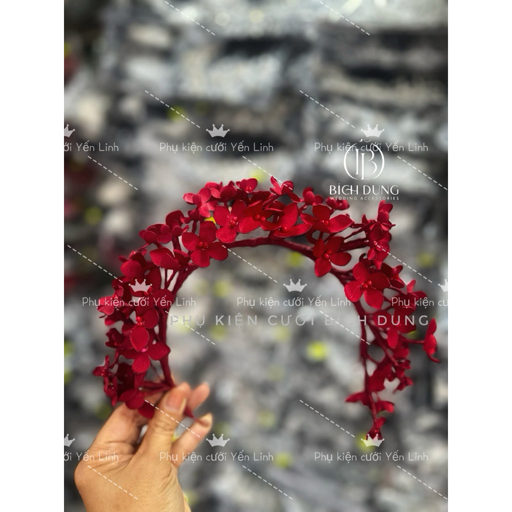 🎉🎉🎉Bờm hoa cài tóc cô dâu Handmade-TT1215|PHUKIENCUOIYENLINH