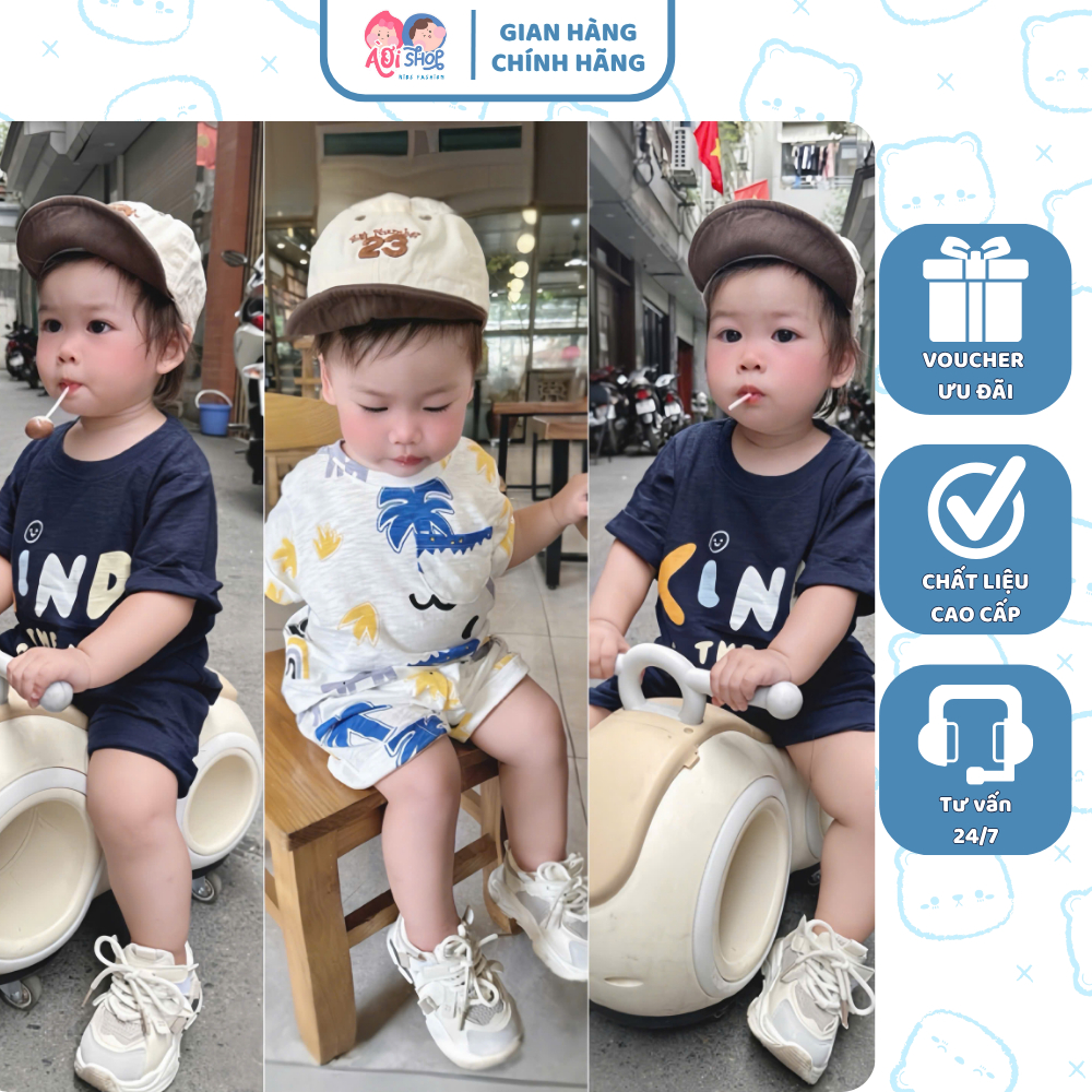 [À ƠI SHOP] V09- set 2 bộ cộc chữ và k.long mặt trời cầu vồng- a100.190