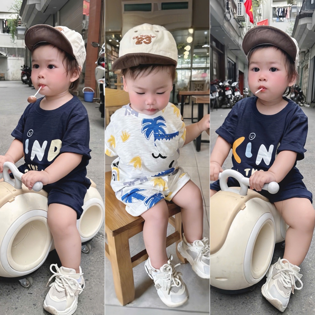 [À ƠI SHOP] V09- set 2 bộ cộc chữ và k.long mặt trời cầu vồng- a100.190