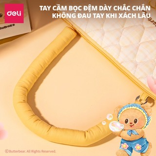 Túi Đựng Laptop BUTTERBEAR x Deli Cặp Đựng Laptop 14-16 inch Thiết Kế 2 Ngăn Chống Sốc, Khóa Kéo Mượt Mà, Đựng Tài Liệu
