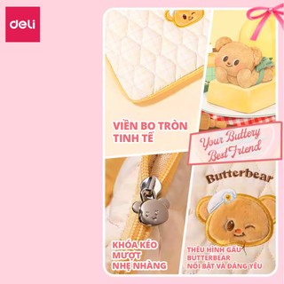 Túi Đựng Laptop BUTTERBEAR x Deli Cặp Đựng Laptop 14-16 inch Thiết Kế 2 Ngăn Chống Sốc, Khóa Kéo Mượt Mà, Đựng Tài Liệu