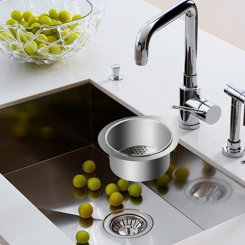 Khay Lọc Rác Gắn Bồn Rửa Bát Bằng Thép Không Gỉ, Giỏ Đựng Đồ Rửa Chén Bát Đa Năng Hình Cổ Thiên Nga Treo Bồn Rửa Chén