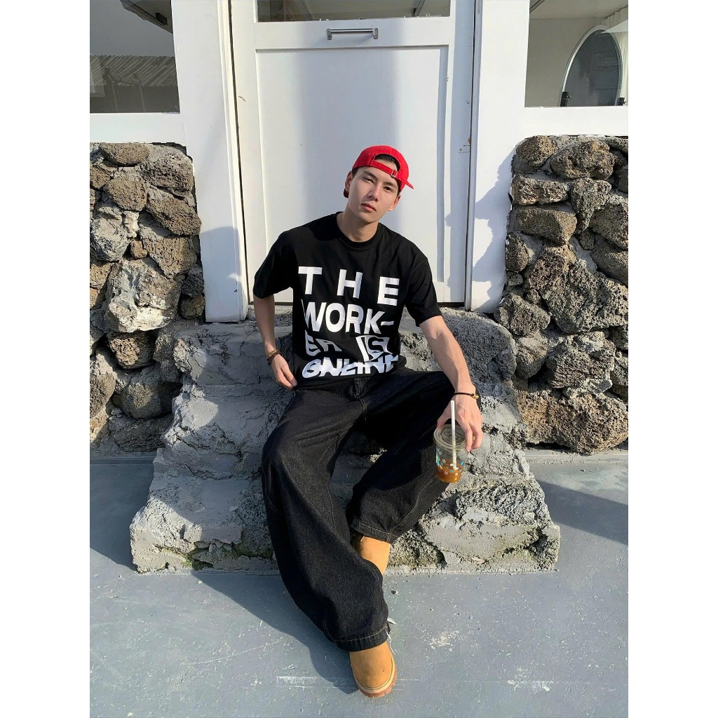 Áo thun Stee Cổ tròn THE WORKER Localbrand ICVCVNI Unisex Cotton