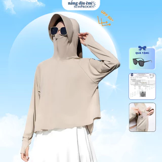 Áo khoác chống nắng dáng lửng thun mát lạnh chống tia UV UPF 50+ áo cánh dơi freesize 80kg ACN021