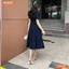 Set BEMINE áo cổ đức đính cúc chân váy dáng xếp ly dài phù hợp đi làm-ST429
