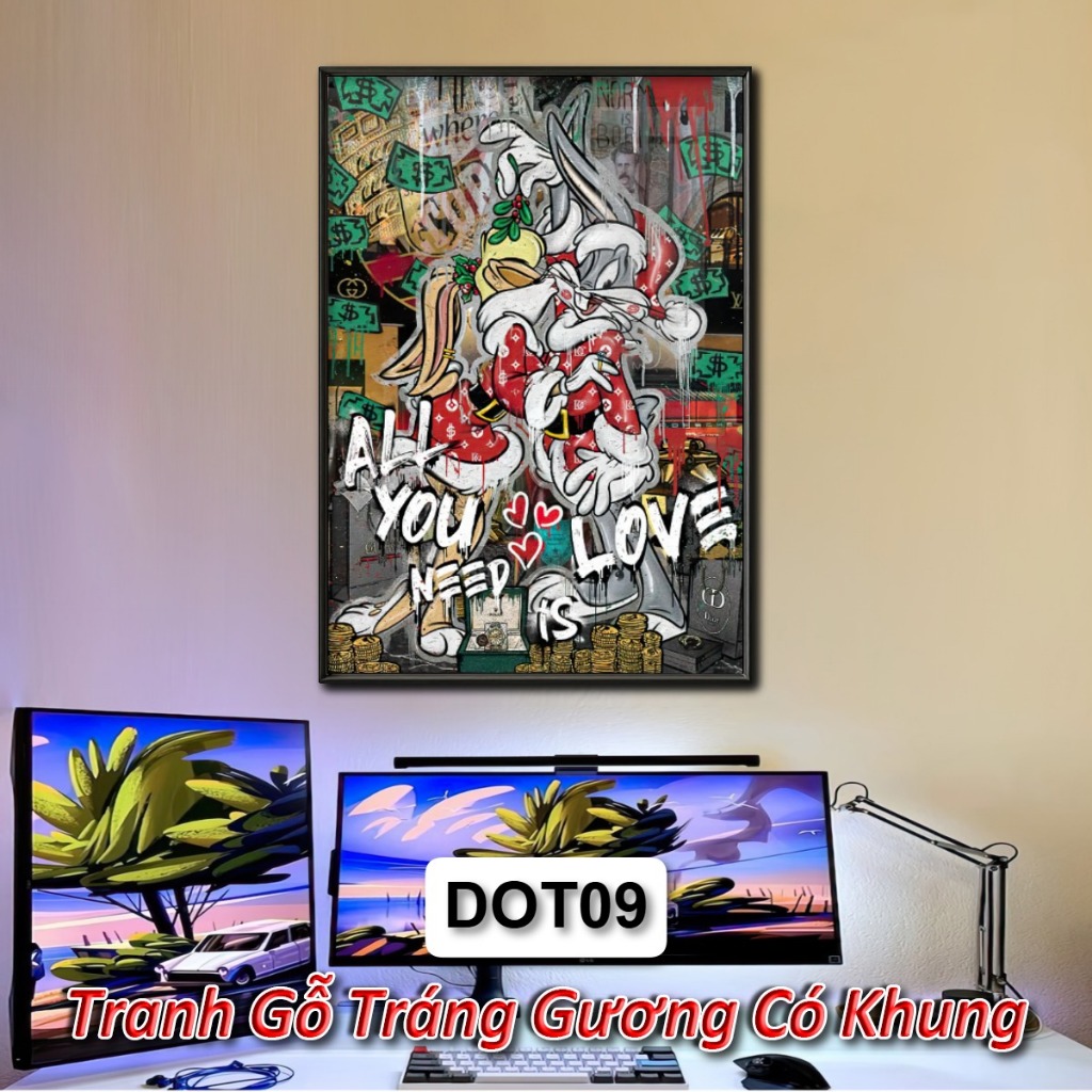 Tranh Hiện Đại Đa Dạng Mẫu Mã Khung Composite Decor Phòng Khách Không Gian Làm Việc Treo Tường