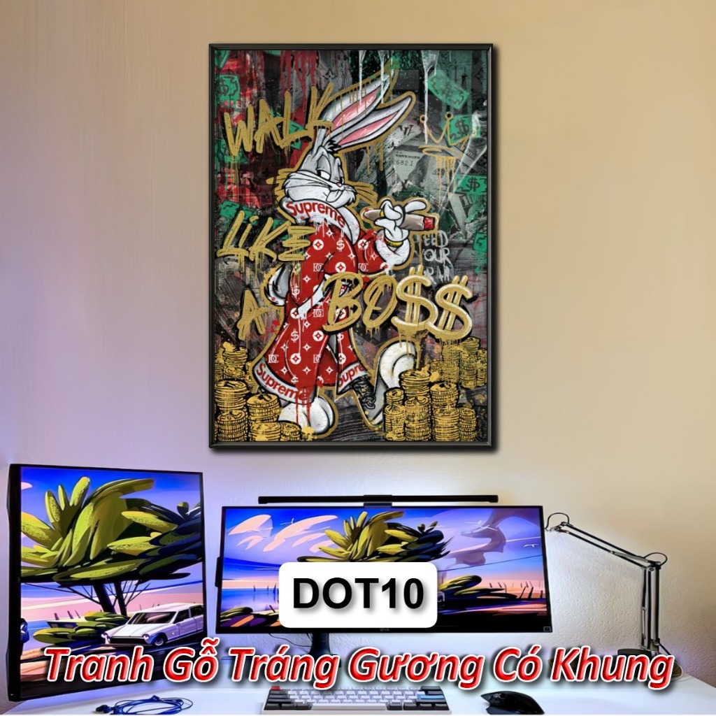 Tranh Hiện Đại Đa Dạng Mẫu Mã Khung Composite Decor Phòng Khách Không Gian Làm Việc Treo Tường