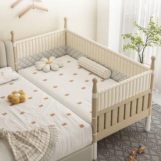 Giường ngủ Honalife cho bé ghép chung giường bố mẹ (đệm+ga),gỗ thông tự nhiên cao cấp an toàn chính hãng-BH 24 tháng