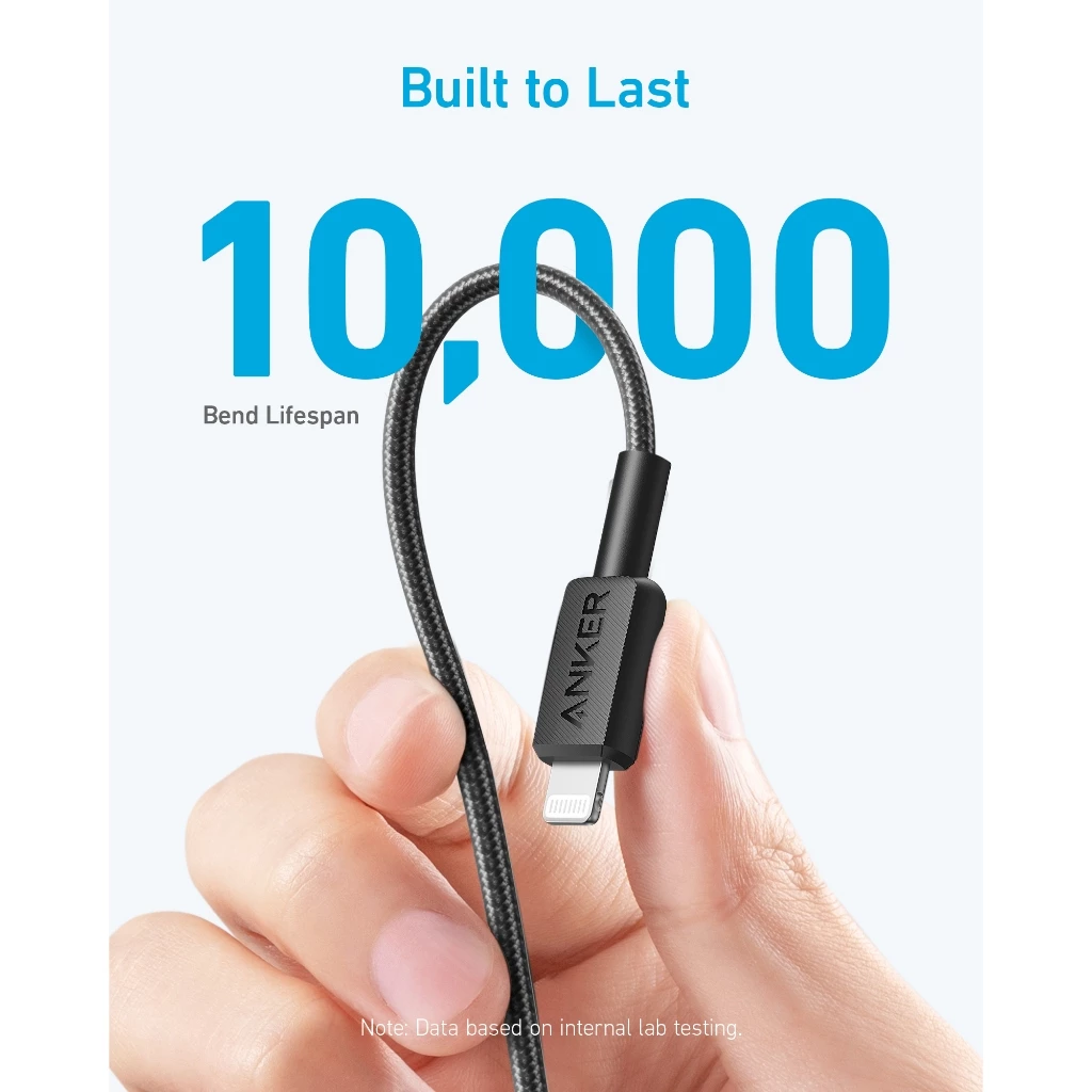 Cáp sạc nhanh Anker A81B5/A81B6 USB-C sang Lightning, hỗ trợ iPhone 14/13/X