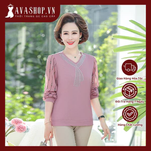 Áo Thun Nữ Trung niên Dài Tay SM31