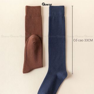 Tất nam dài công sở GOMTAT cao dưới gối, chất liệu cotton mềm mịn hút ẩm, thoáng khí, khử mùi êm chân - LUX-1804