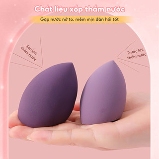Trứng 4 Gói Trứng Trang Điểm Chất Lỏng Kem Nền Puff Trang Điểm Bọt Biển Trang Điểm Trứng Trang Điểm