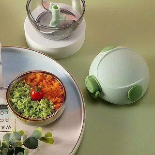 MÁY XAY CON HEO MINI DỄ THƯƠNG TIỆN DỤNG - Máy Xay Tỏi Bằng Tay Kéo Dây,Dụng Cụ Xay Tỏi Ớt Rau Củ Đa Năng