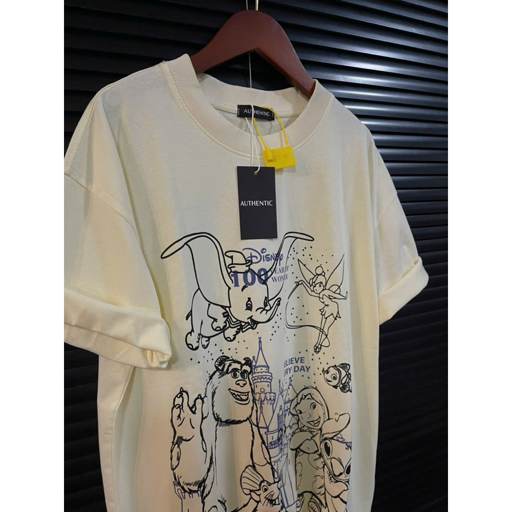 Áo Thun Hoạt Hình Disney Dễ Thương Form Rộng Chất Vải Cotton Dày Dặn Hàng Loại 1