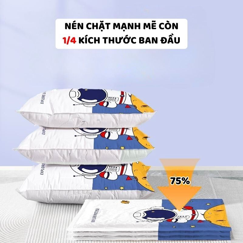 [TẶNG TÚI] Túi Hút Chân Không Quần Áo Chăn Màn ENODA HOME, Túi Hút Cỡ Lớn Bảo Quản Quần Áo Gấp Gọn, Chống Mốc L010