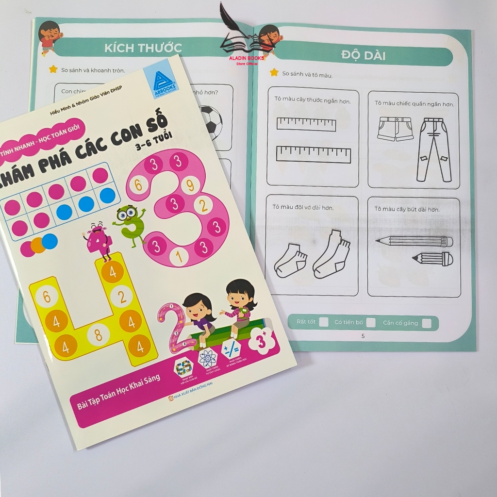 Sách Toán Tư Duy Cho Bé 3-6 Tuổi – Khám Phá Các Con Số | Học Toán Nhanh Mầm Non