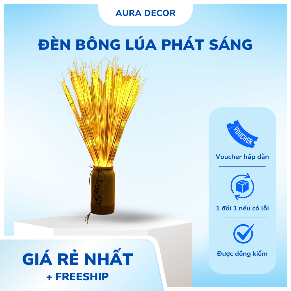 Đèn LED Trang Trí Bông Lúa Phát Sáng Bó 10 Bông Lúa Vàng Tài Lộc Phong ...