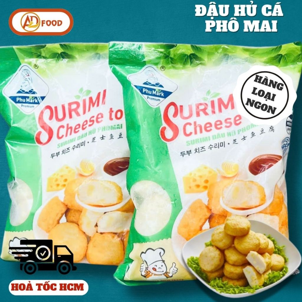 [Hỏa Tốc HCM-Giá Sỉ] Đậu Hủ Cá Phô Mai Phú Mark500g, ngon như hàng EB, làm từ surimi kết hợp nhân phô mai tan chảy